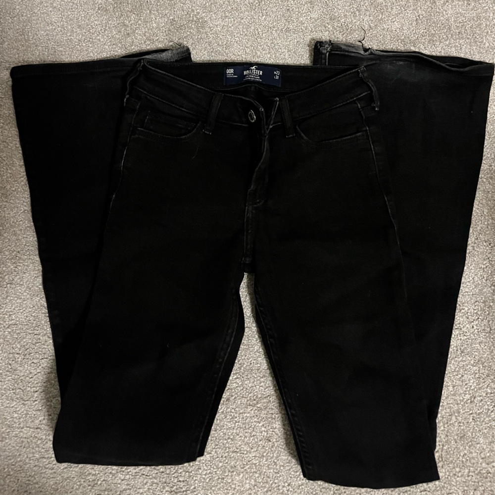 Black Flared Hollister Jeans Low rise